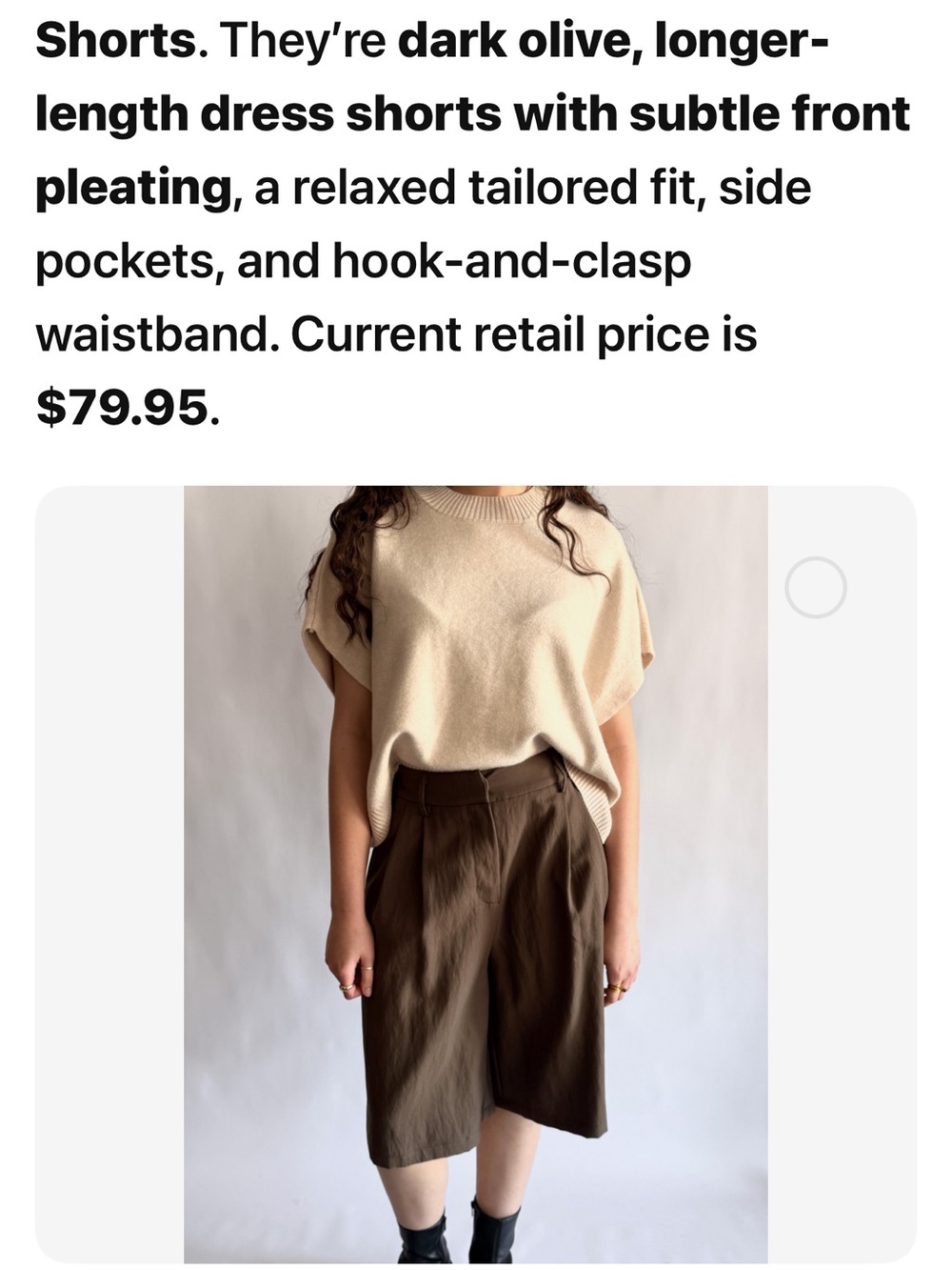 Miou Muse Chocolate high waisted shorts